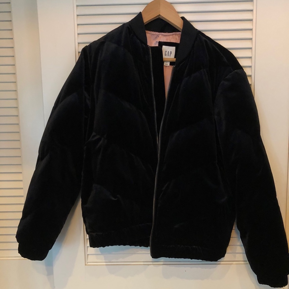 Velvet bomber jacket